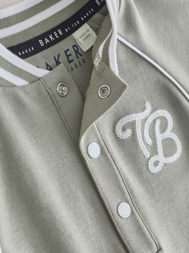 Baker by Ted Baker Blue/Stone Varsity Rompers 2 Pack