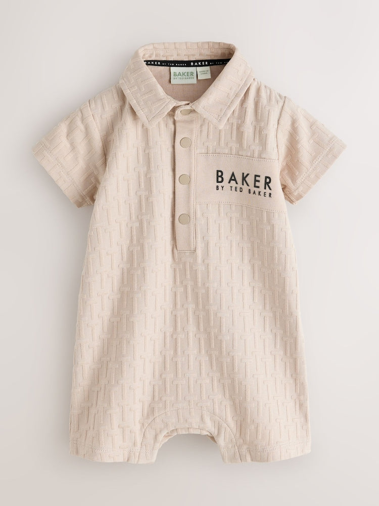 Baker by Ted Baker Textured Romper and Hat Set