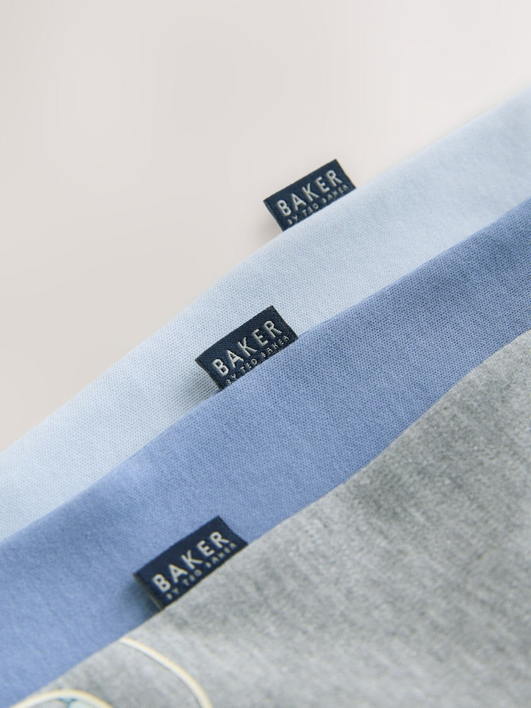 Baker by Ted Baker Blue/Grey Baker by Ted Baker 3 Pack Sleepsuits