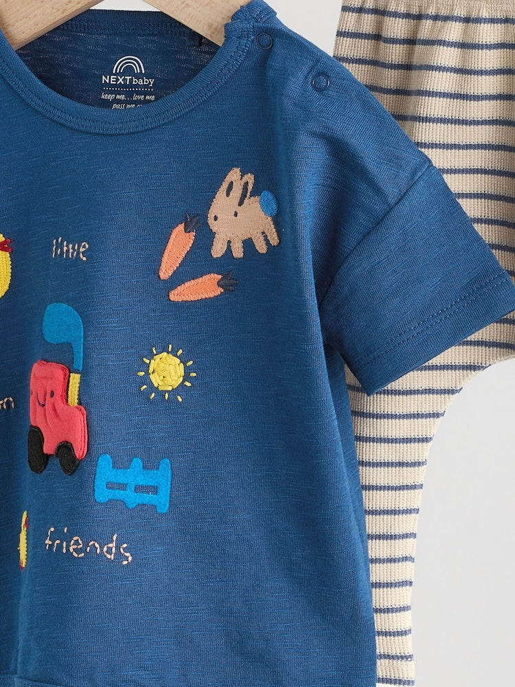 Blue Farm Top and Leggings Baby Set (0mths-2yrs)