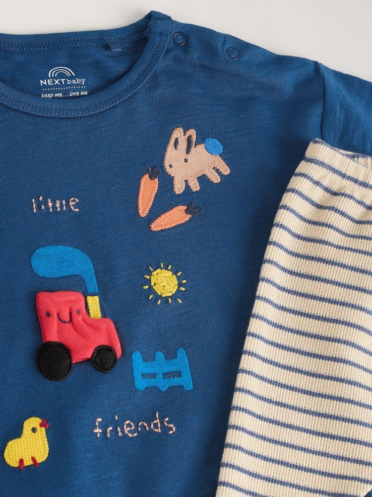 Blue Farm Top and Leggings Baby Set (0mths-2yrs)