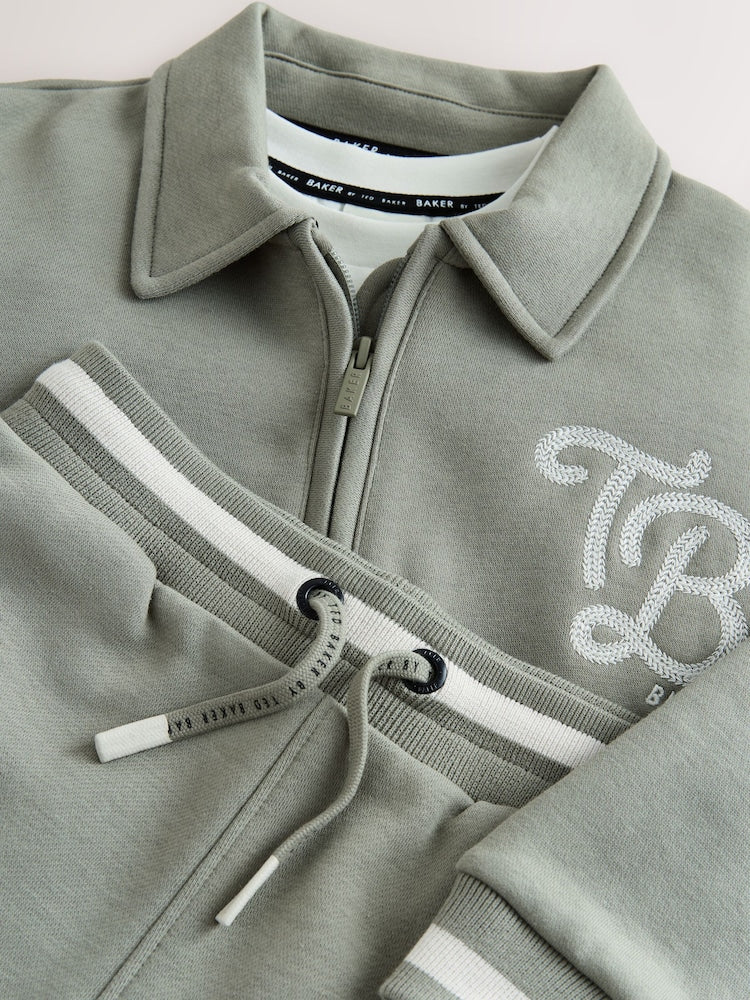 Baker by Ted Baker Green Varsity Jacket, T-Shirt and Shorts Set - Size 6 - 9 Months (68 - 74cm)
