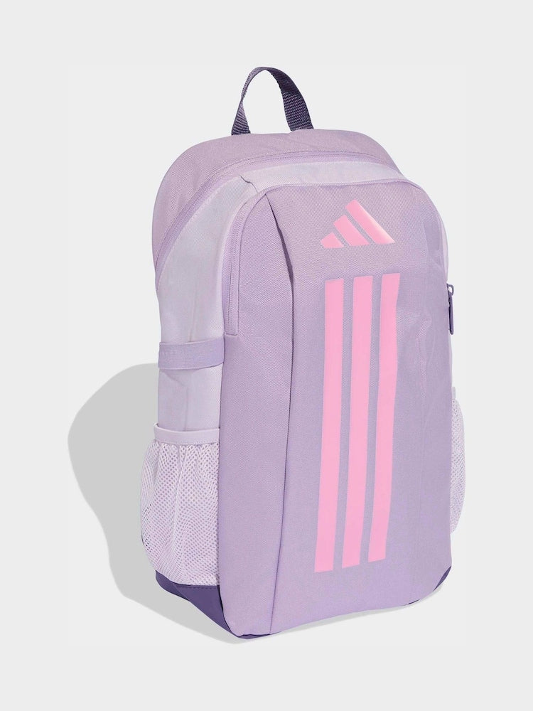 adidas Light Purple Kids 3 Stripe Backpack