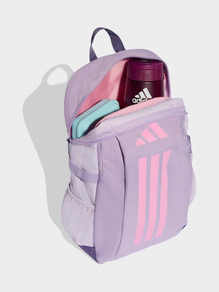 adidas Light Purple Kids 3 Stripe Backpack