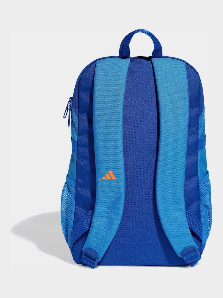 adidas Blue/Orange Kids 3 Stripe Backpack