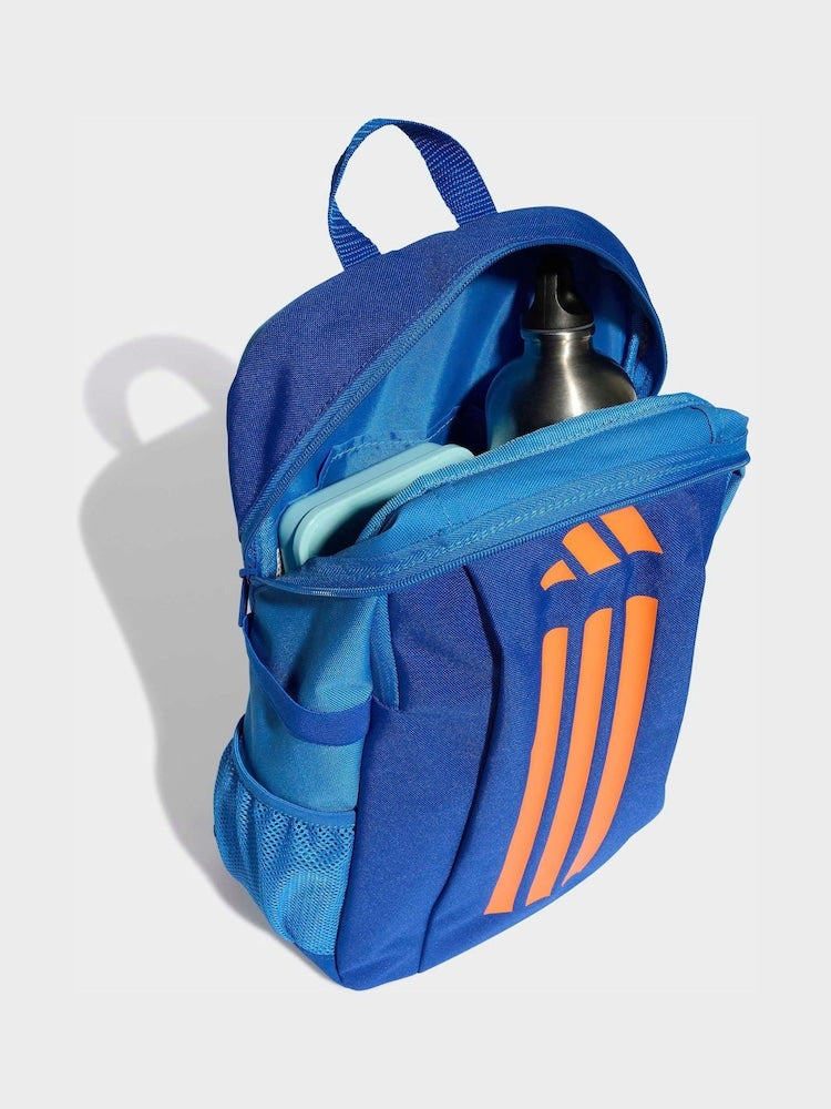 adidas Blue/Orange Kids 3 Stripe Backpack