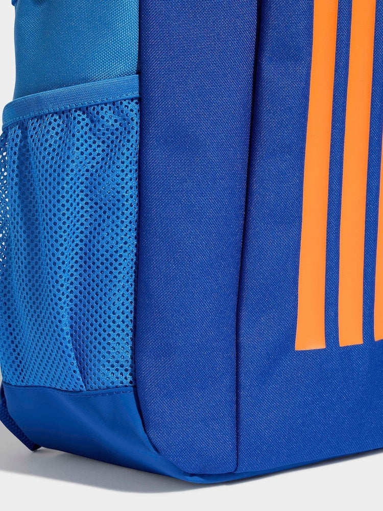 adidas Blue/Orange Kids 3 Stripe Backpack