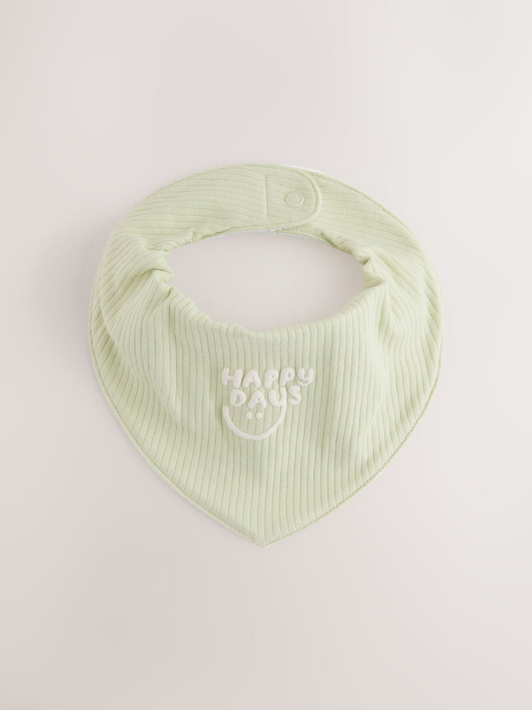 Green/Orange Baby Bibs 5 Pack