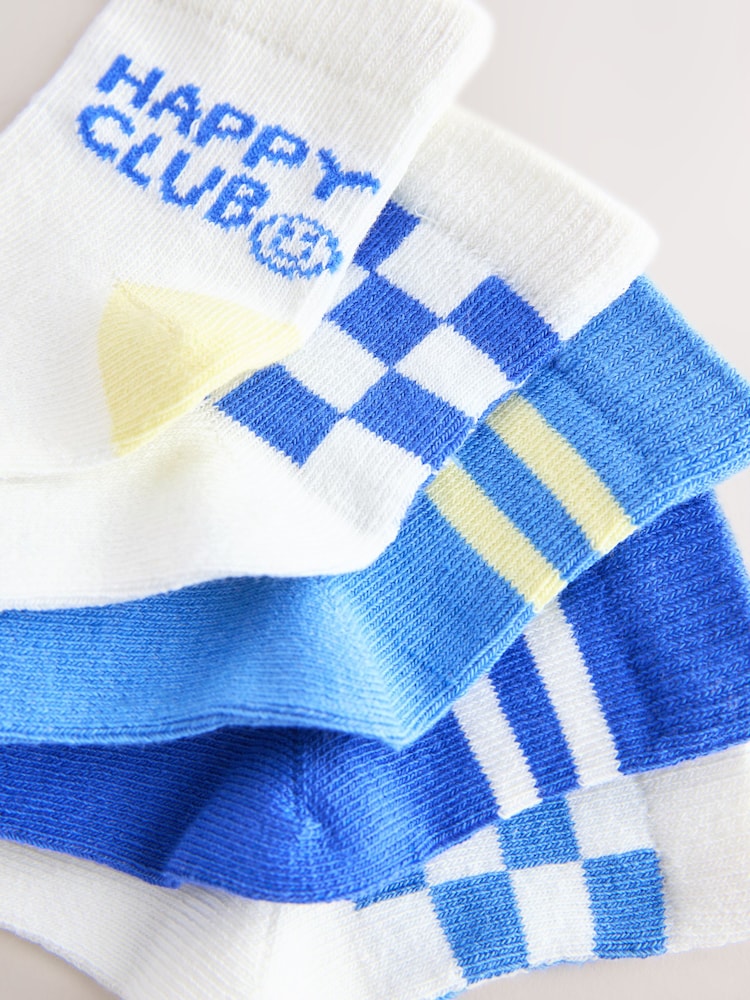 Blue/Ecru Socks 5 pack