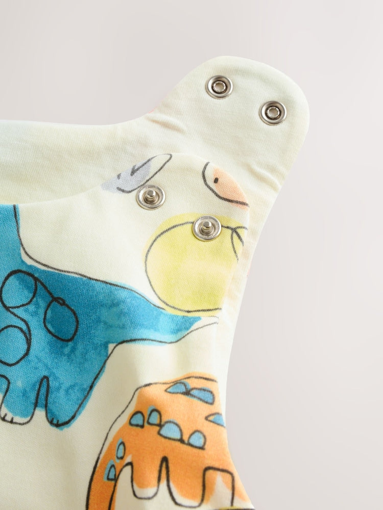 Blue Bright Dinosaurs 1 Tog Sleeveless Baby Sleep Bag