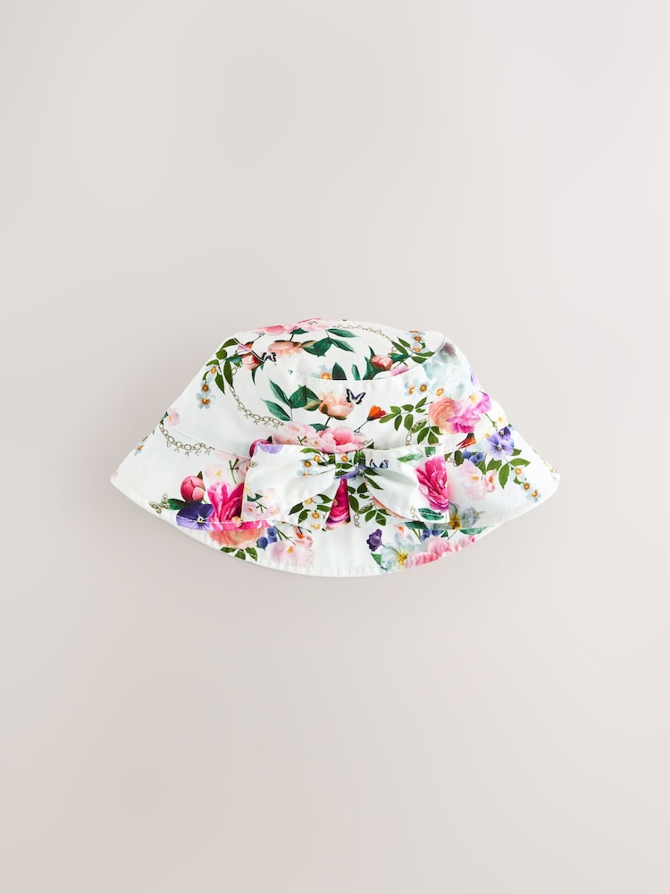 Baker by Ted Baker Logo Bucket Pink Hat - Size 3-9 Months (62-74cm)