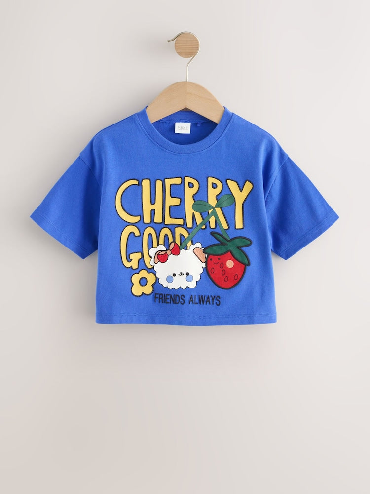 Blue Cherry Short Sleeve T-Shirt (3mths-7yrs)