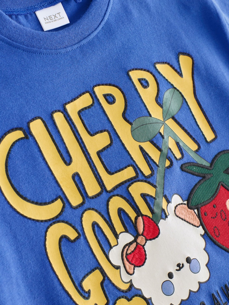 Blue Cherry Short Sleeve T-Shirt (3mths-7yrs)