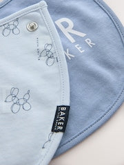 Baker by Ted Baker 2 Pack Blue Baby Bibs - Size One