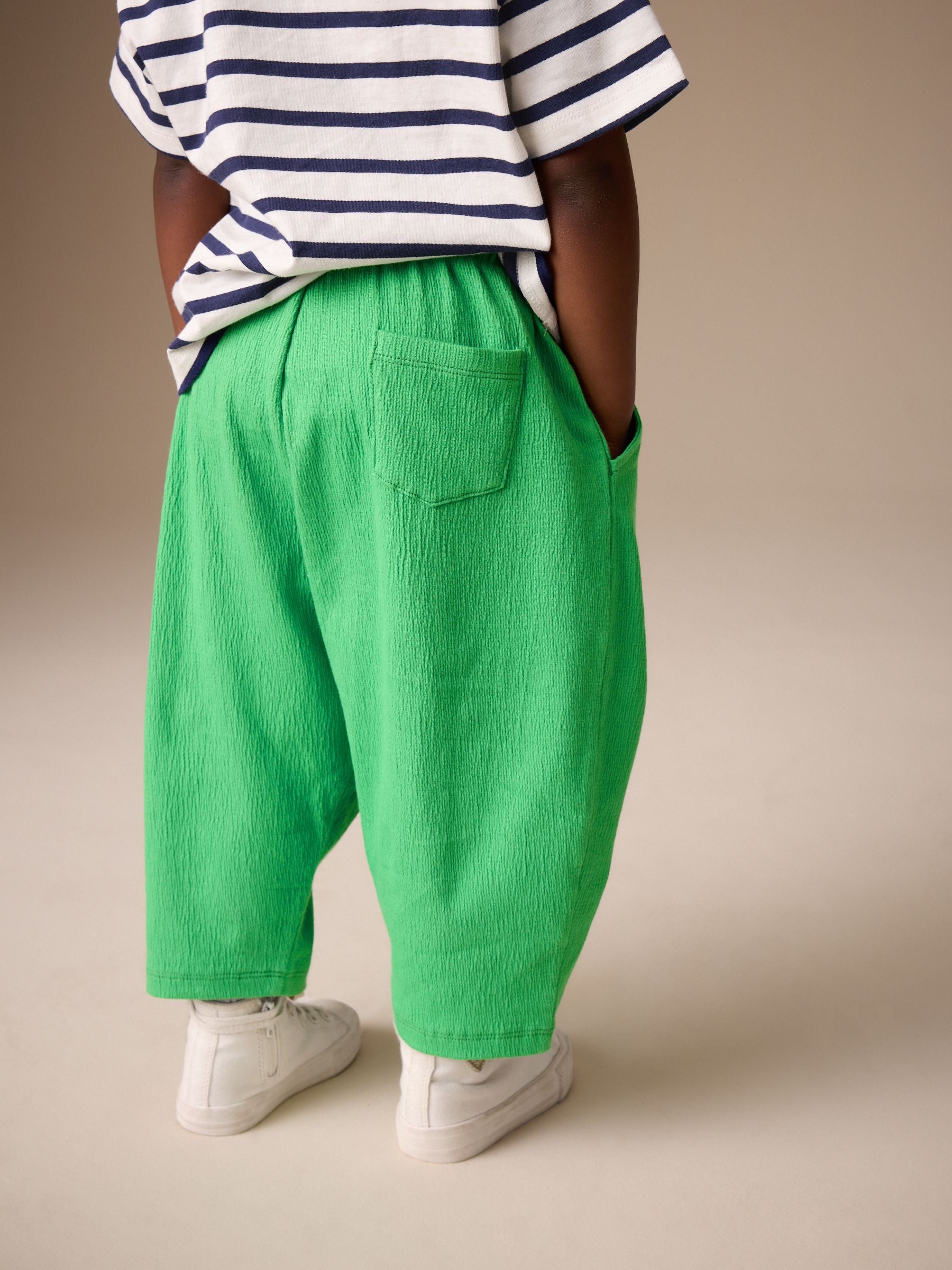 Green Textured Wide Leg Trousers (3mths-7yrs) - Size 3-6 Months (62-68cm)