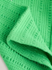 Green Textured Wide Leg Trousers (3mths-7yrs)