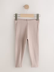 Pink Ribbed Leggings 5 Pack (3mths-7yrs)