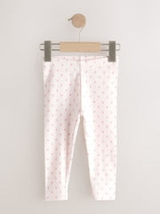 Pink Ribbed Leggings 5 Pack (3mths-7yrs)