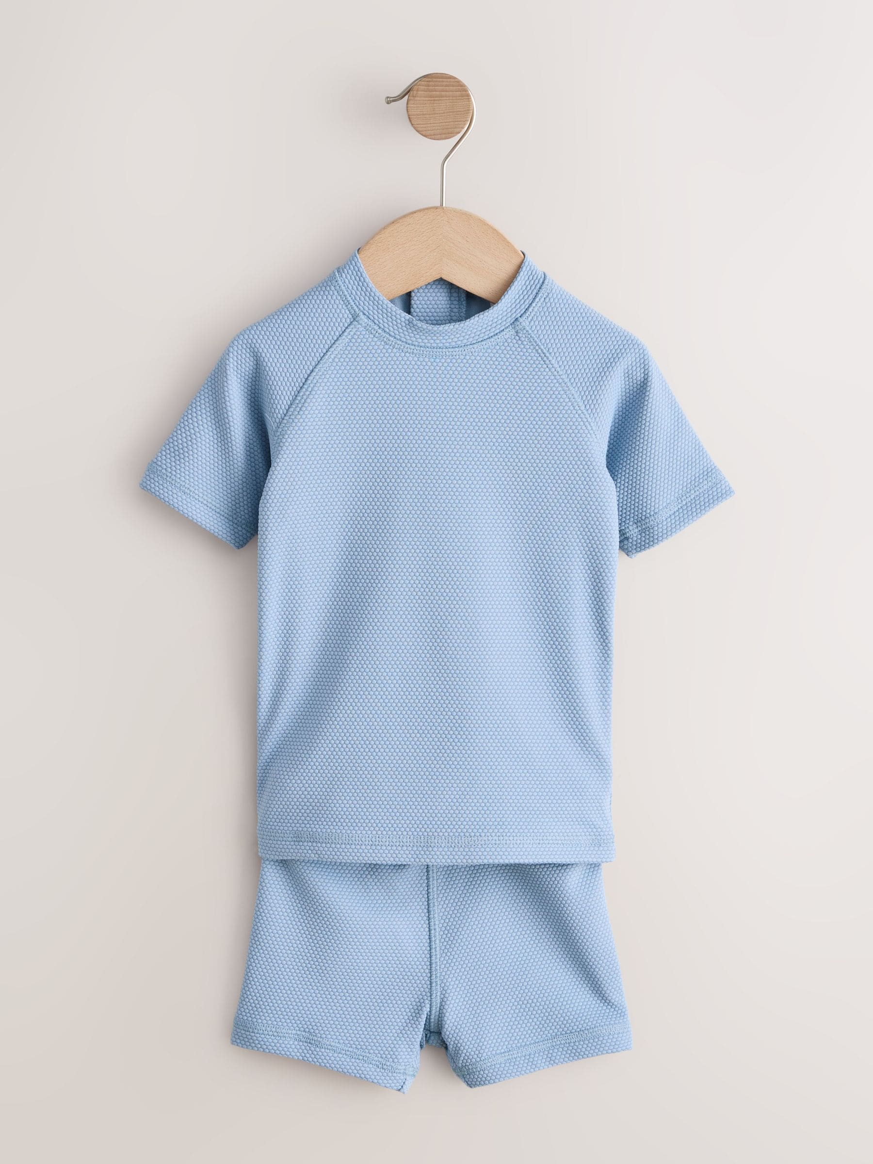 Blue Textured Swim Set (3mths-7yrs) - Size 3-6 Months (62-68cm)