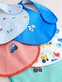 Multi Farm 5 Pack Baby Bibs - Size One