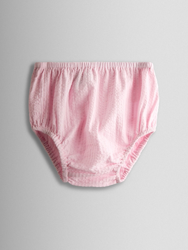 JoJo Maman Bébé Pink Flopsy Bunny Embroidered Dress & Knicker Set