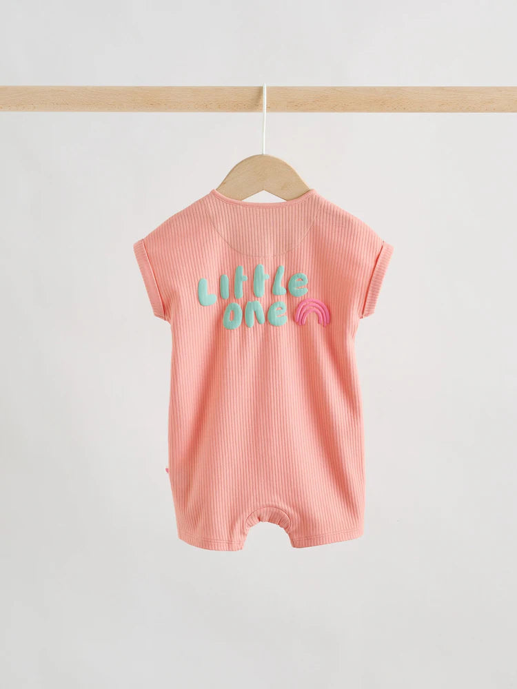 Multi Bright Coloured Jersey Baby Rompers 3 Pack