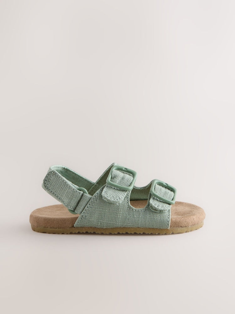 Sage Green Touch Fastening Baby Sandals (0-2mths)