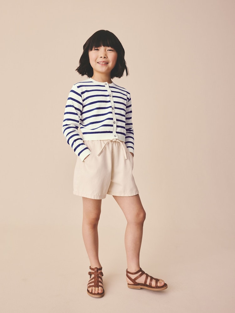 Navy Stripe Button Up Cardigan (3mths-16yrs)