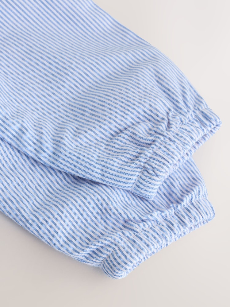 Blue Striped Strawberry Pocket Baby Hooded Jacket (0mths-2yrs) - Size Up to 1 Month (56cm)