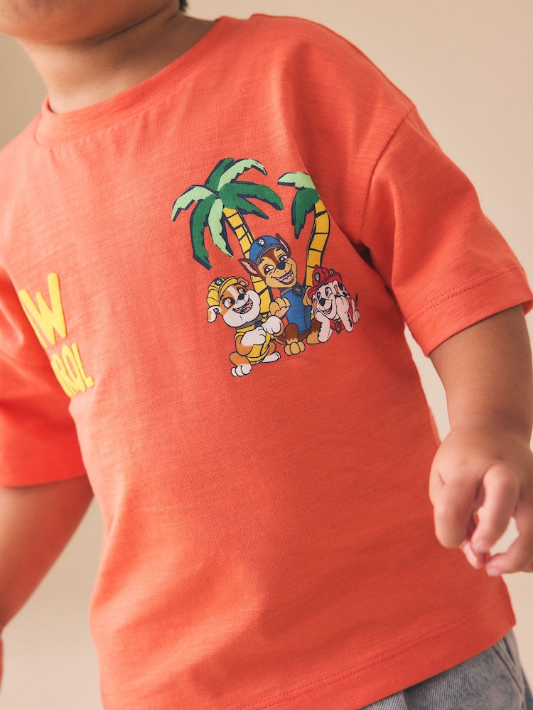 Coral/Tan Paw Patrol Short Sleeve T-Shirt (9mths-8yrs)