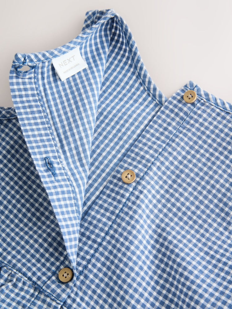 Navy Gingham Blouse And Shorts Co-ord Set (3mths-8yrs)