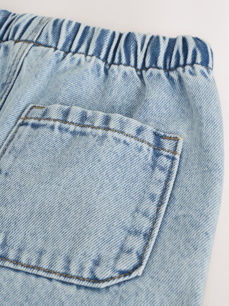 Light Blue Pull On Loose Denim Shorts (3mths-7yrs)