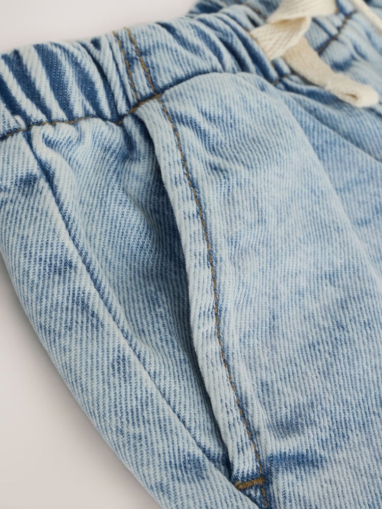 Light Blue Pull On Loose Denim Shorts (3mths-7yrs)