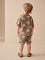 Brown Sun Short Sleeve All-Over Print T-Shirt and Shorts Set (3mths-7yrs) - Size 3-6 Months (62-68cm)