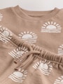 Brown Sun Short Sleeve All-Over Print T-Shirt and Shorts Set (3mths-7yrs) - Size 3-6 Months (62-68cm)