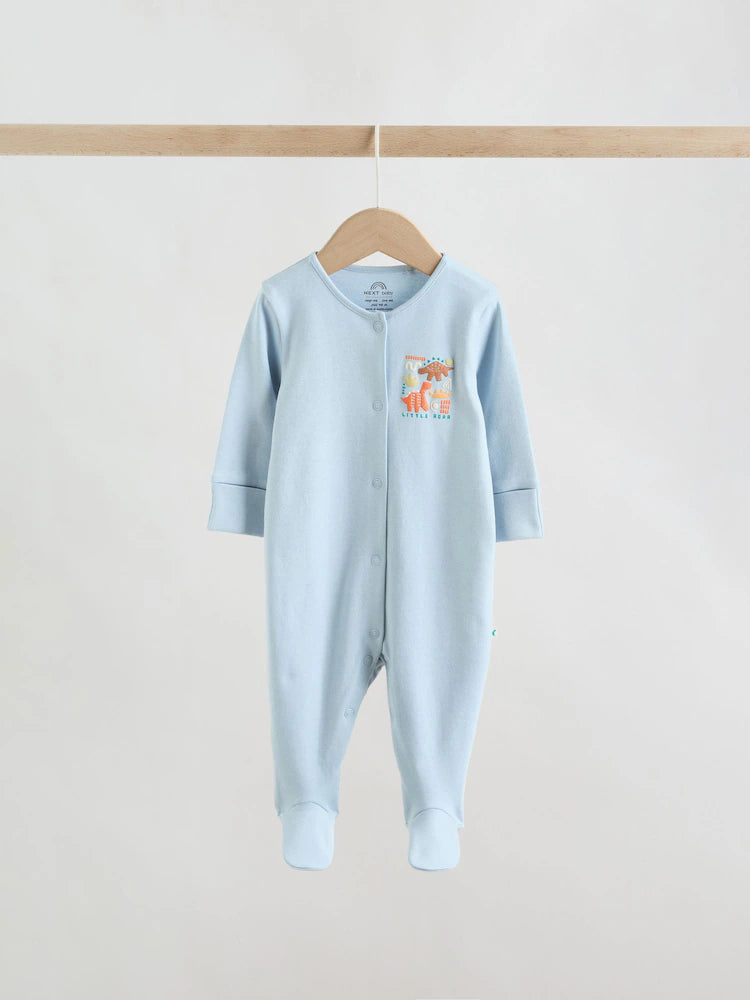 Bright Dinosaur Baby Sleepsuit 4 Pack (0mths-2yrs)