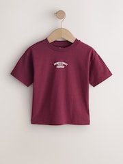 Berry Red Slogan Short Sleeve Back Print T-Shirt (3mths-7yrs) - Size 3-6 Months (62-68cm)