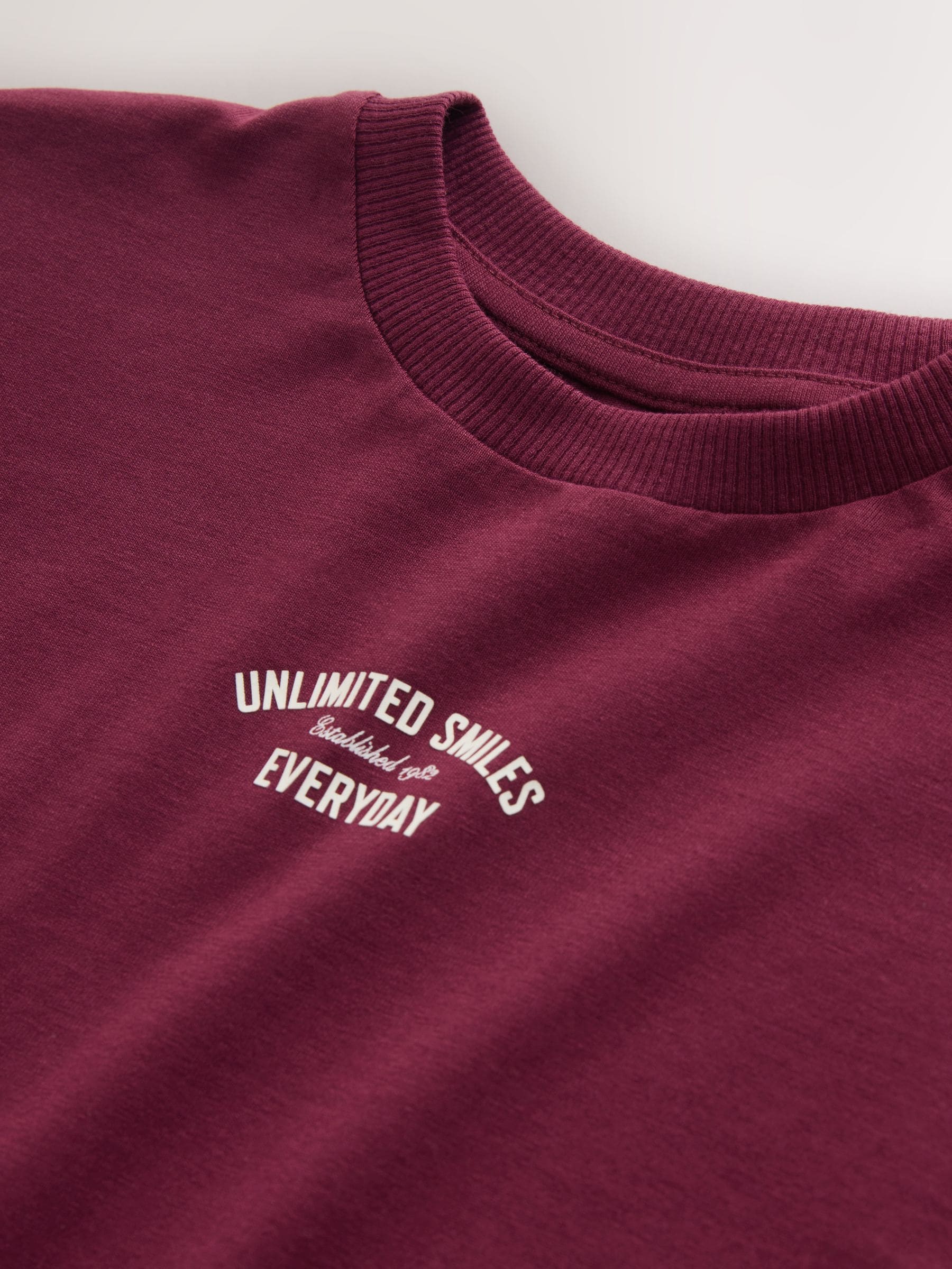 Berry Red Slogan Short Sleeve Back Print T-Shirt (3mths-7yrs) - Size 3-6 Months (62-68cm)