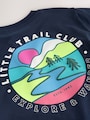Navy Blue Trail Scene Short Sleeve Back Print T-Shirt (3mths-7yrs) - Size 3-6 Months (62-68cm)