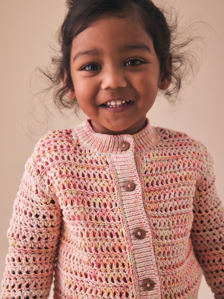 Fluro Orange Knitted Cardigan (3mths-10yrs)
