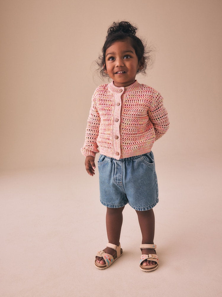 Fluro Orange Knitted Cardigan (3mths-10yrs)
