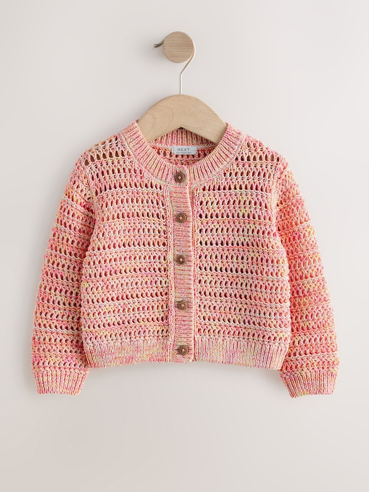 Fluro Orange Knitted Cardigan (3mths-10yrs)