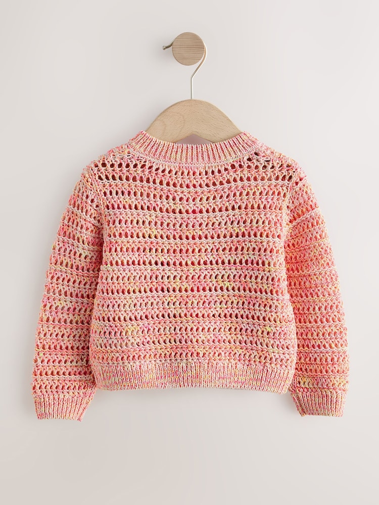 Fluro Orange Knitted Cardigan (3mths-10yrs)