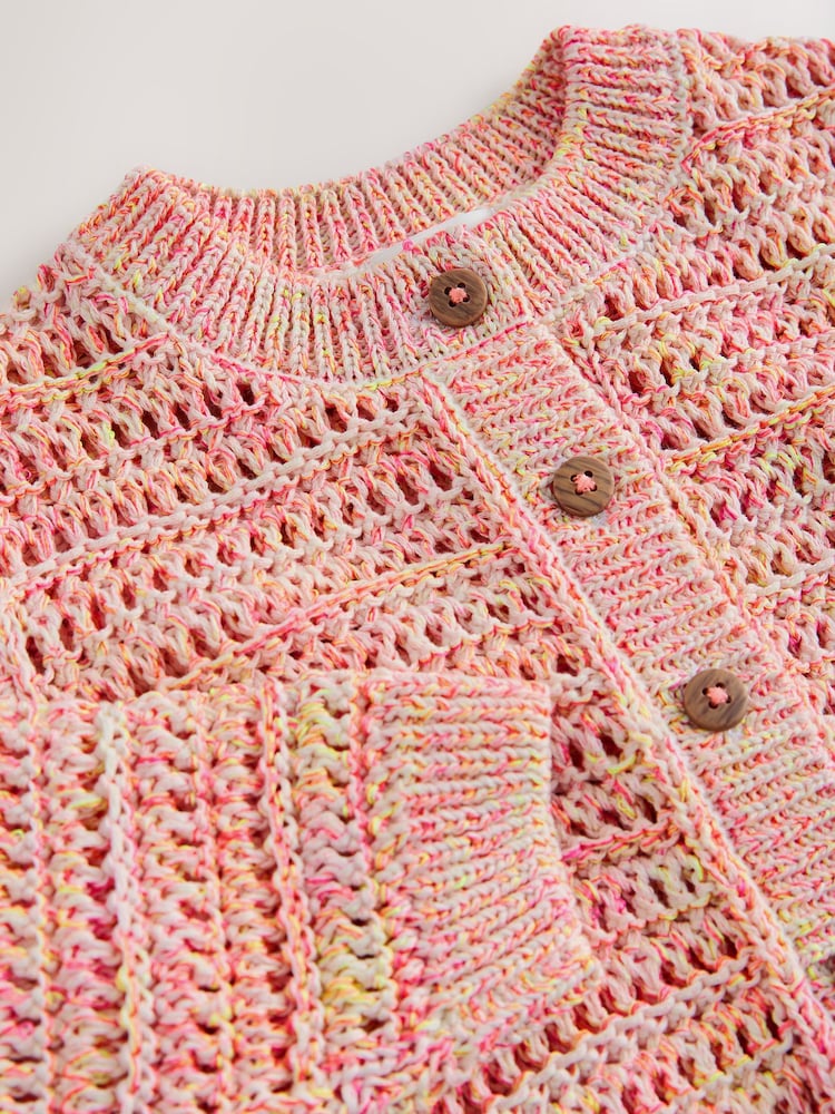 Fluro Orange Knitted Cardigan (3mths-10yrs)