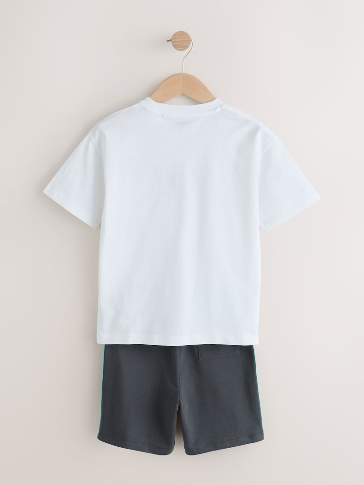 White Tiger Short Sleeve T-Shirt and Shorts Set (3mths-7yrs)