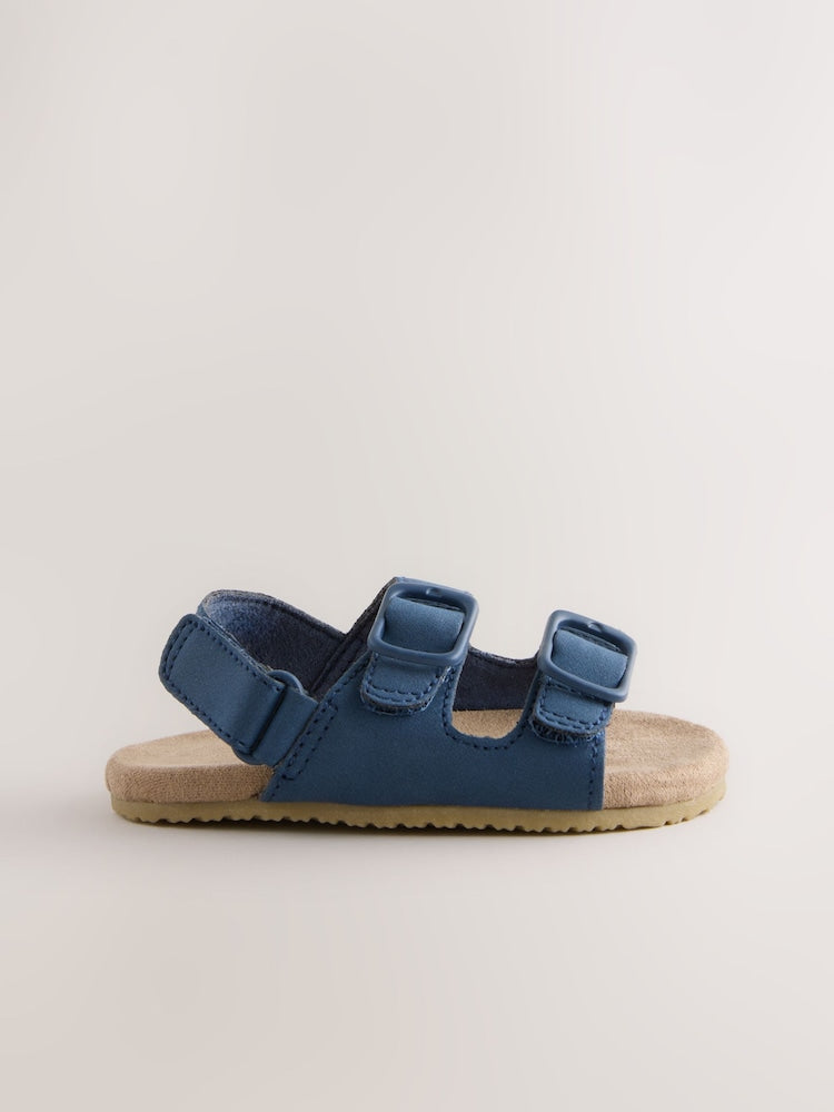 Navy Touch Fastening Baby Sandals (0-2mths)