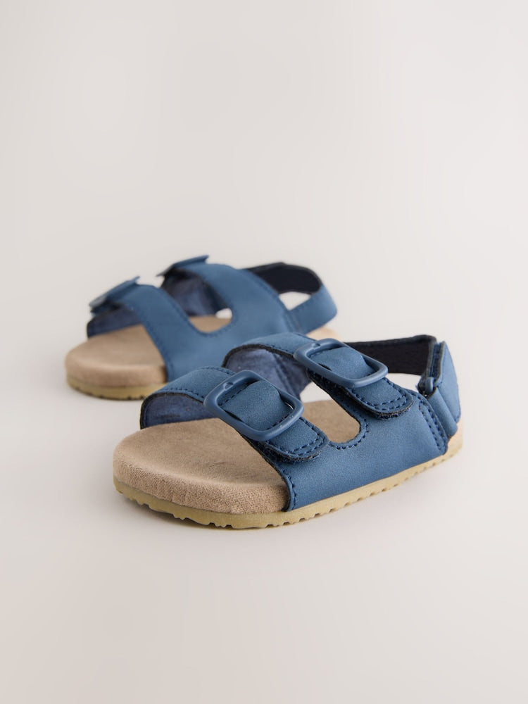 Navy Touch Fastening Baby Sandals (0-2mths)