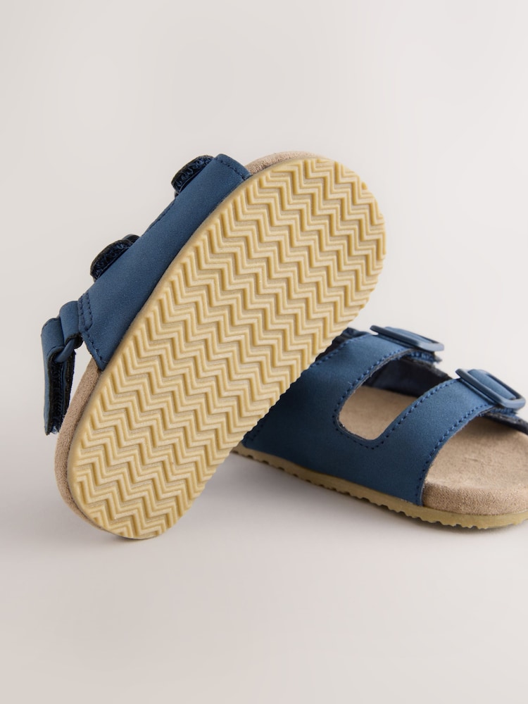 Navy Touch Fastening Baby Sandals (0-2mths)