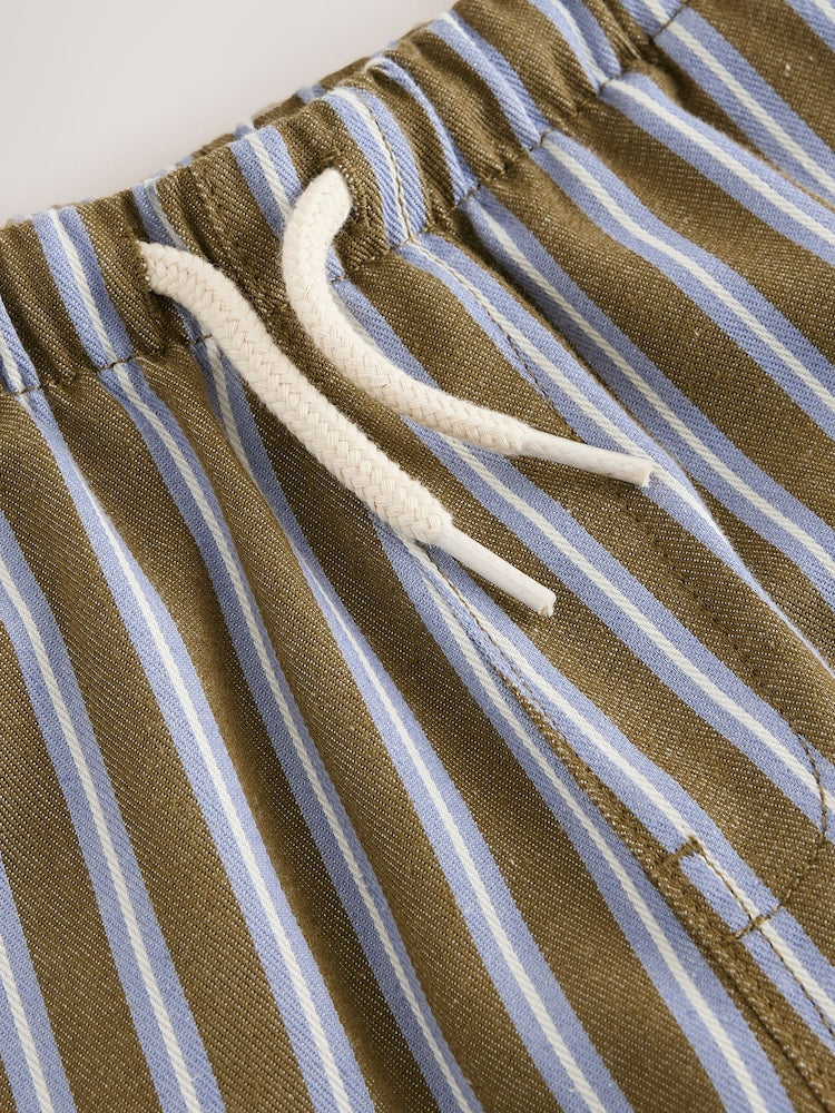 Khaki/Blue Stripe