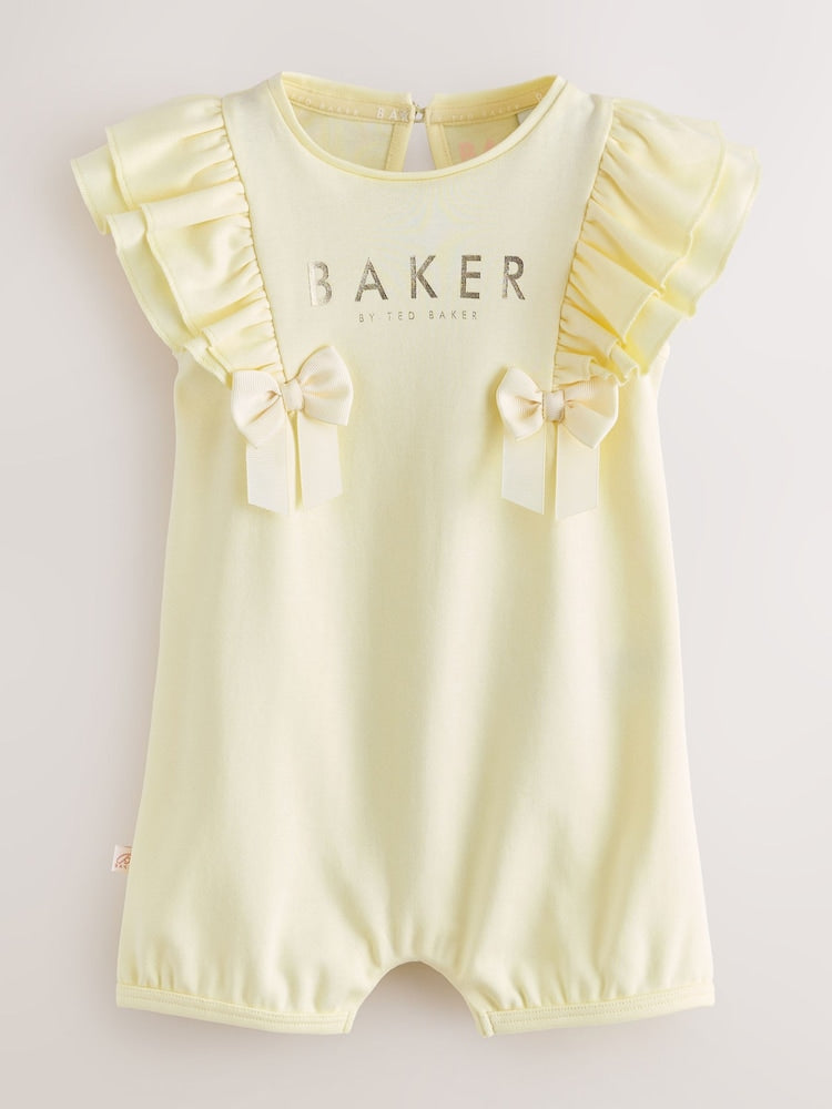 Baker by Ted Baker 3 Pack Frill Sleeve Rompers